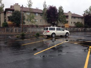 pavement services: parking lot with striping in Anchorage, Alaska